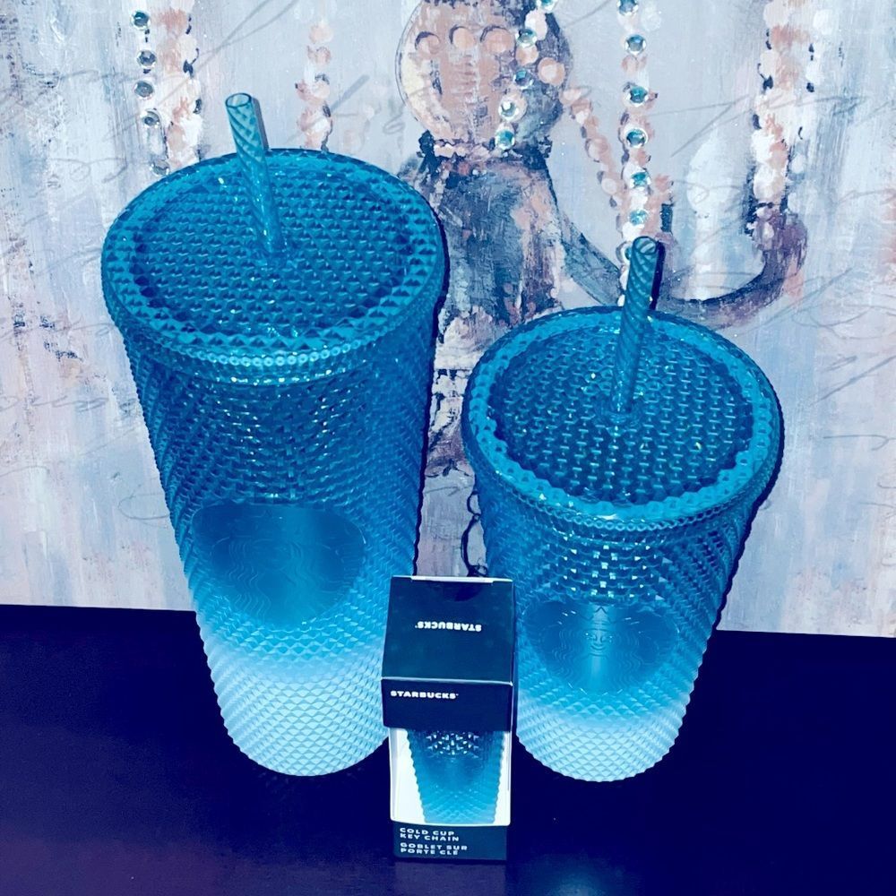 Starbucks Glacier Gradient Ombre Bling Studded Vent, Keychain & Grande Tumbler - Picture 4 of 5
